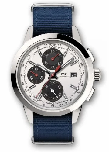 IWC Ingenieur Chronograph Custom Stainless Steel / Silver-Black-Red / NATO IW3808-CQ (IW3808CQ)